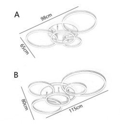 Moderné akrylové stropné svietidlo na zapustenú montáž Halo Ring