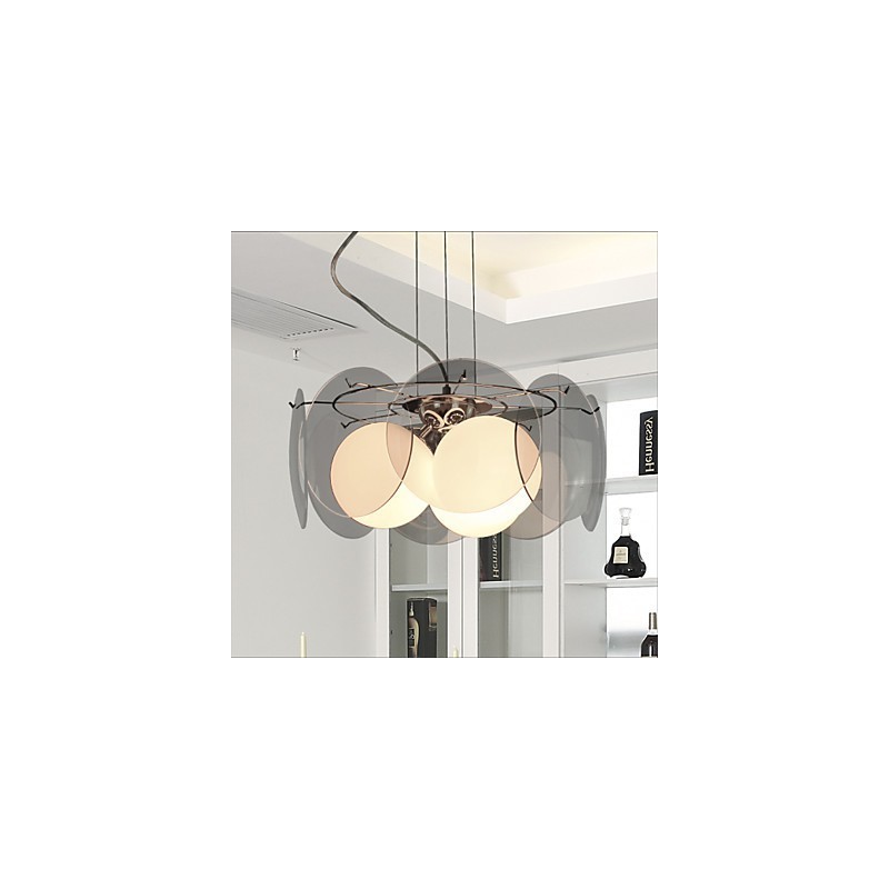 ponuky Milan Simple Fashion Style Luster Light Smoke Grey Glass Luster