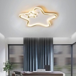 Creative Star Flush Mount Golden Star stropné svietidlo