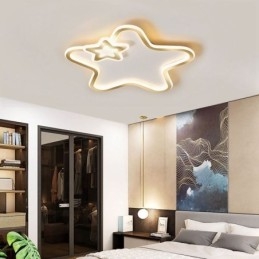 Creative Star Flush Mount Golden Star stropné svietidlo
