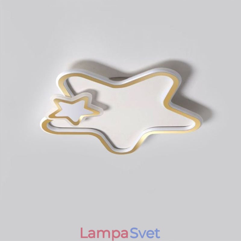 Creative Star Flush Mount Golden Star stropné svietidlo