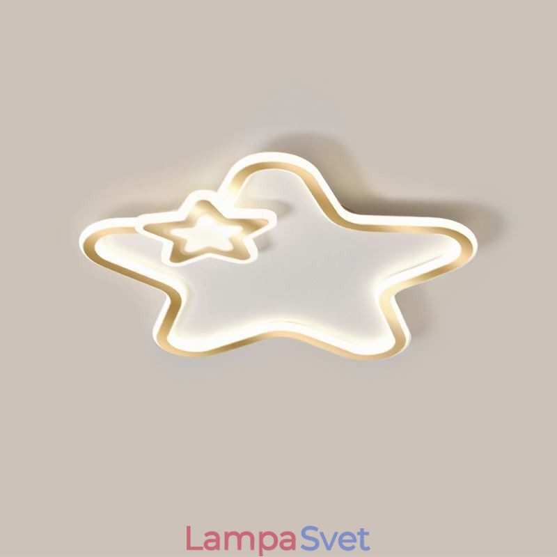 Creative Star Flush Mount Golden Star stropné svietidlo