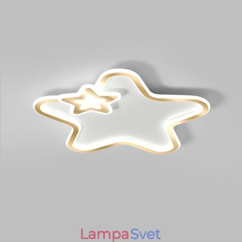 Creative Star Flush Mount Golden Star stropné svietidlo