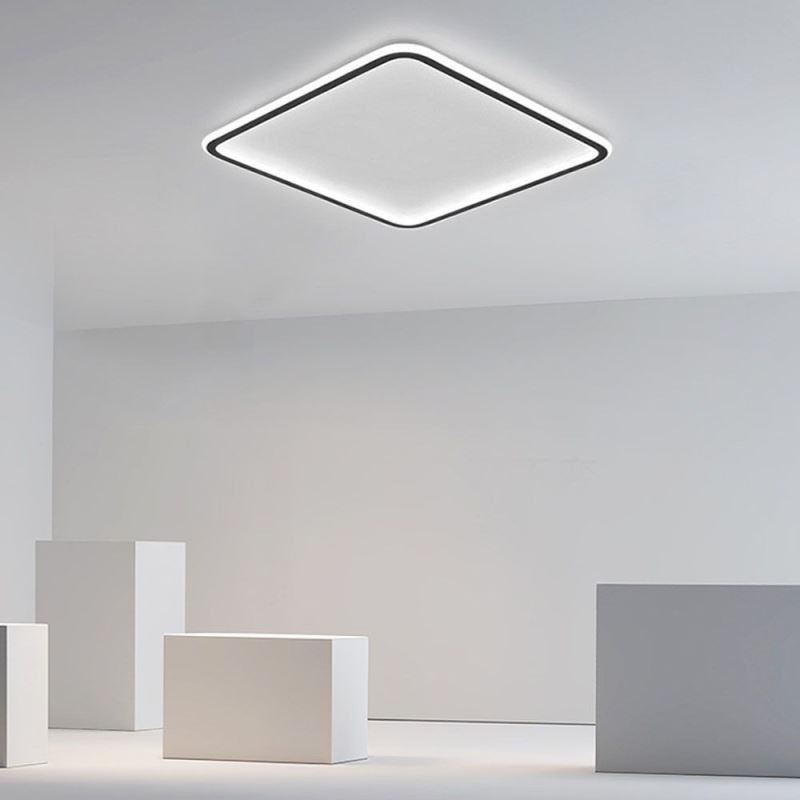 Moderné minimalistické zapustené ultratenké stropné svietidlo so zapustenou montážou