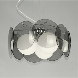 ponuky Milan Simple Fashion Style Luster Light Smoke Grey Glass Luster