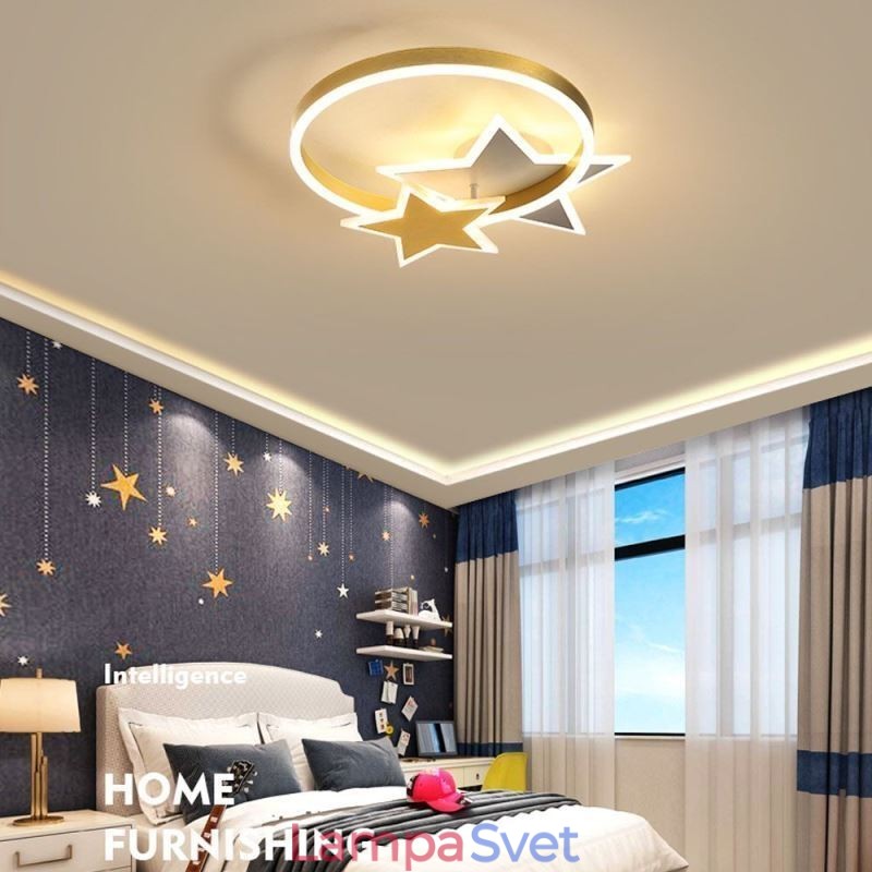Stropné svietidlo Star Flush Mount Akrylátové svietidlo Double Stars