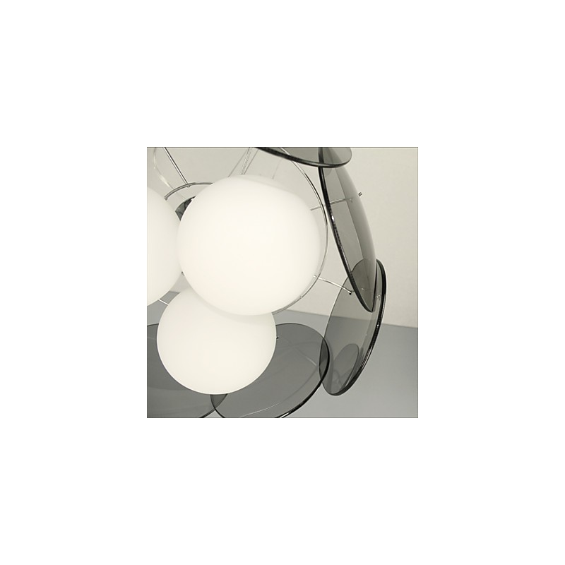 ponuky Milan Simple Fashion Style Luster Light Smoke Grey Glass Luster