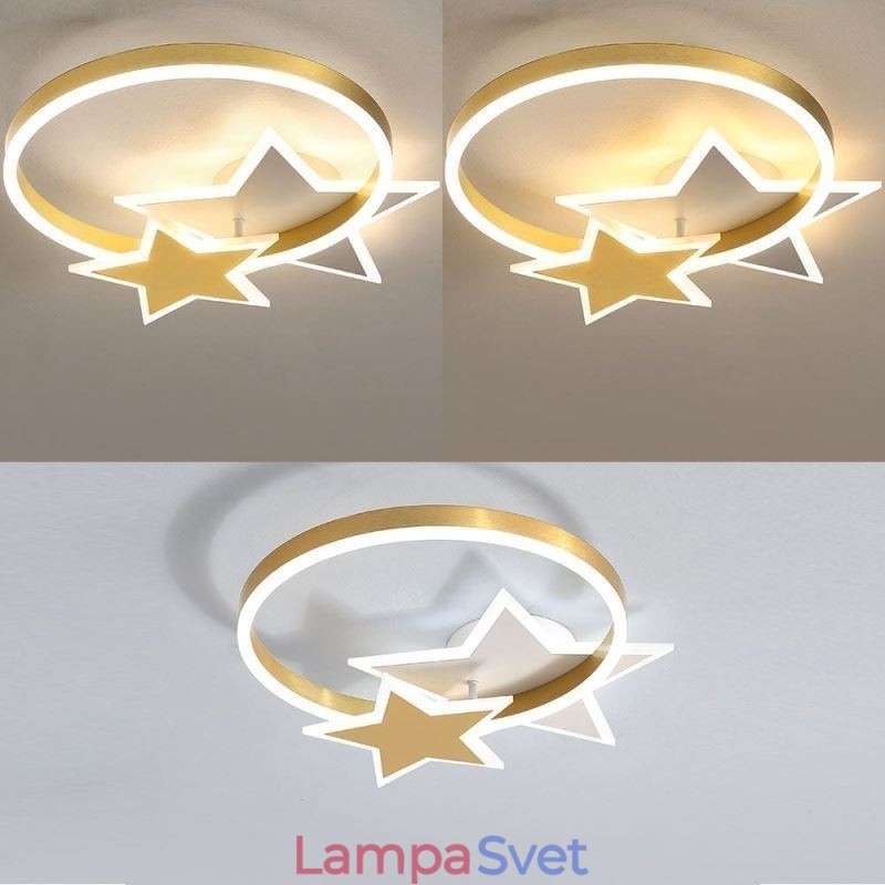 Stropné svietidlo Star Flush Mount Akrylátové svietidlo Double Stars
