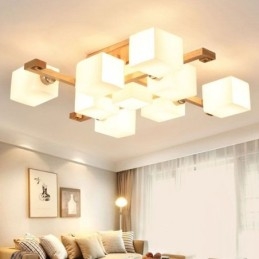 Nordic Flush Mount stropné svietidlo Kreatívne teplé svietidlo z masívneho dreva