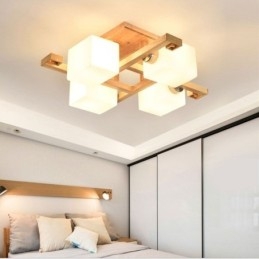 Nordic Flush Mount stropné svietidlo Kreatívne teplé svietidlo z masívneho dreva