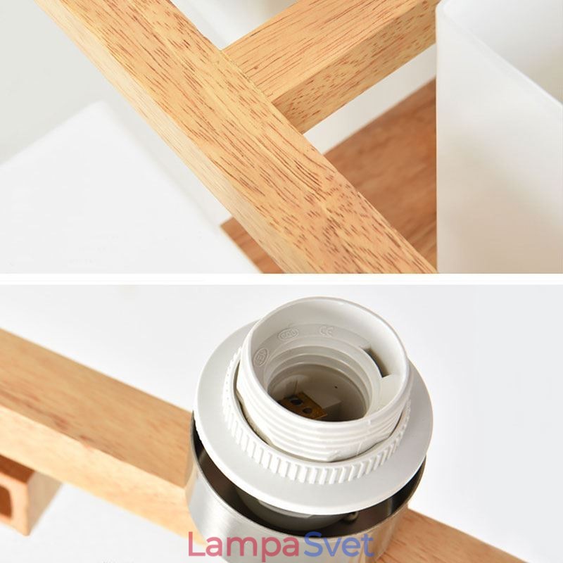 Nordic Flush Mount stropné svietidlo Kreatívne teplé svietidlo z masívneho dreva
