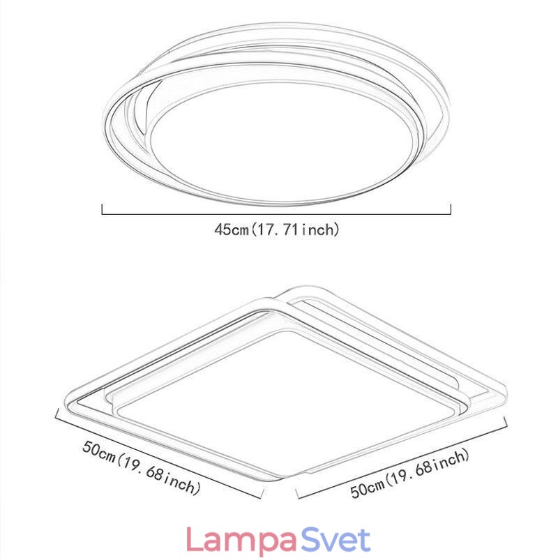 Moderné jednoduché zapustené geometrické stropné svietidlo svietidlo so štvorcovým rámom