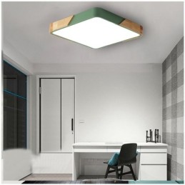 Jednoduché zapustené stropné svietidlo s dreveným rámom Super tenký dizajn lampy Ding Light