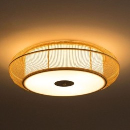 Čínske špeciálne bambusové zapustené kreatívne japonské okrúhle stropné svietidlo