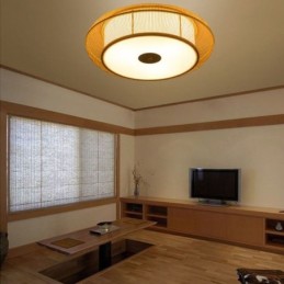Čínske špeciálne bambusové zapustené kreatívne japonské okrúhle stropné svietidlo