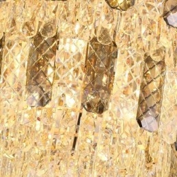 Krištáľové zapustené dvojvrstvové okrúhle luxusné dekoratívne stropné svietidlo 80 cm