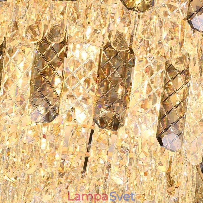 Krištáľové zapustené dvojvrstvové okrúhle luxusné dekoratívne stropné svietidlo 80 cm