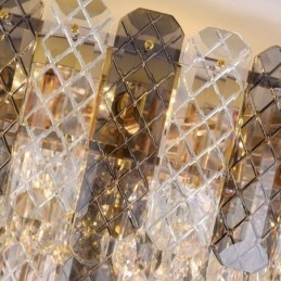 Krištáľové zapustené dvojvrstvové okrúhle luxusné dekoratívne stropné svietidlo 80 cm