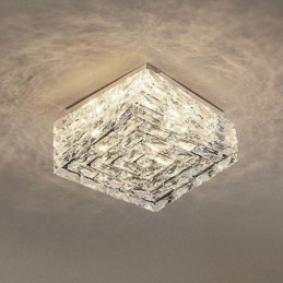 Trojfarebné stmievateľné krištáľové stropné svietidlo