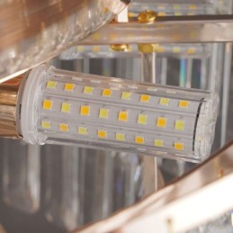 Luxusné okrúhle krištáľové stropné stropné svietidlo so zapustenou montážou