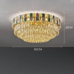 Krištáľové okrúhle kryštálové tienidlo s kryštálovou dekoráciou na stropné svietidlo