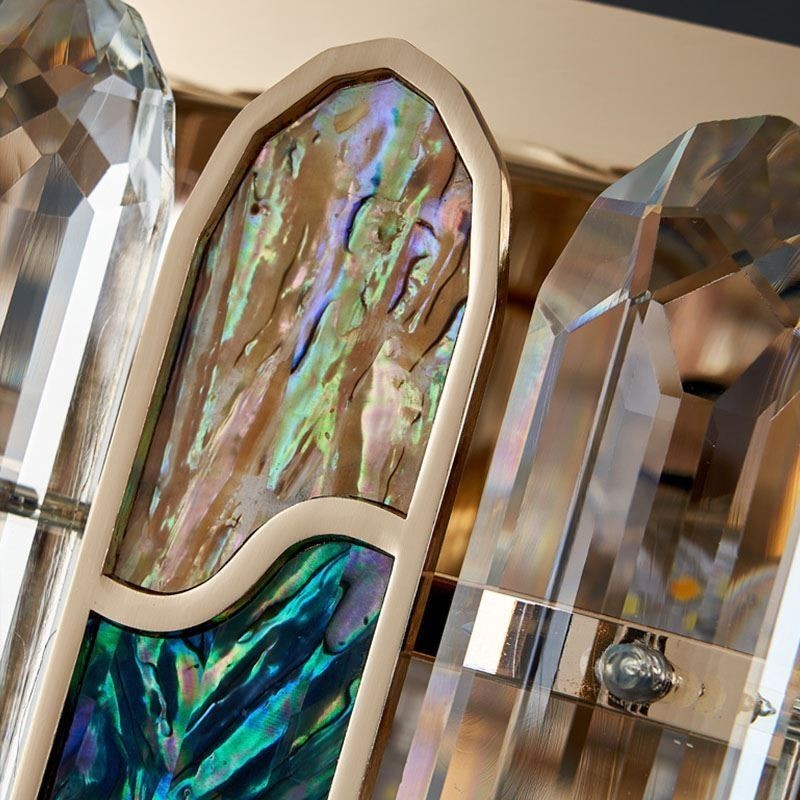 Krištáľové okrúhle kryštálové tienidlo s kryštálovou dekoráciou na stropné svietidlo