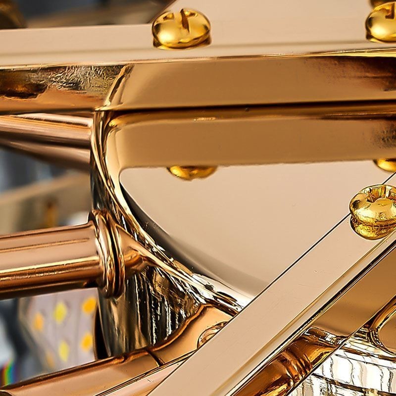 Krištáľové okrúhle kryštálové tienidlo s kryštálovou dekoráciou na stropné svietidlo