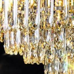 Krištáľové okrúhle kryštálové tienidlo s kryštálovou dekoráciou na stropné svietidlo