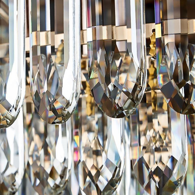 Krištáľové okrúhle kryštálové tienidlo s kryštálovou dekoráciou na stropné svietidlo