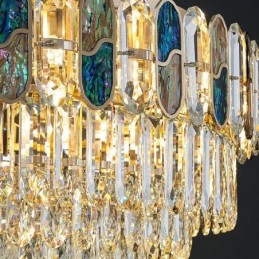 Krištáľové okrúhle kryštálové tienidlo s kryštálovou dekoráciou na stropné svietidlo