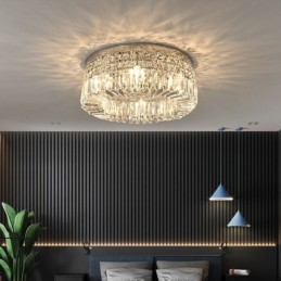 Moderné elegantné stropné svietidlo s krištáľovou montážou