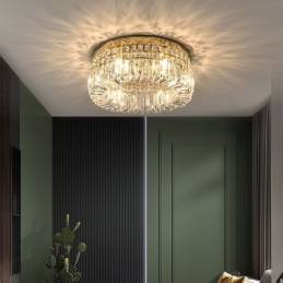 Moderné elegantné stropné svietidlo s krištáľovou montážou