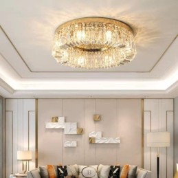 Moderné elegantné stropné svietidlo s krištáľovou montážou