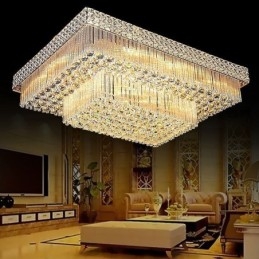 Európsky krištáľový luster Flush Mount Square