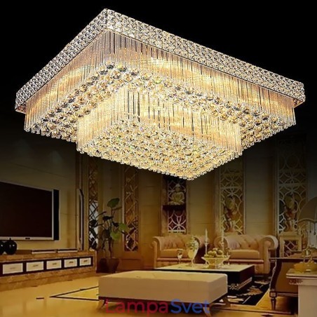 Európsky krištáľový luster Flush Mount Square Európsky krištáľový luster Flush Mount Square