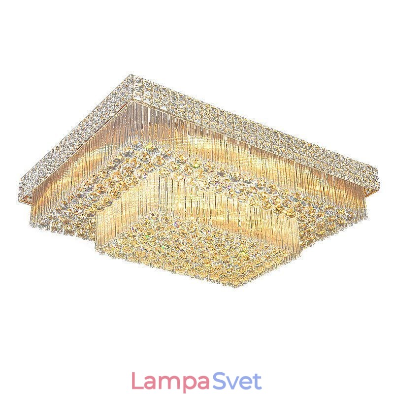 Európsky krištáľový luster Flush Mount Square