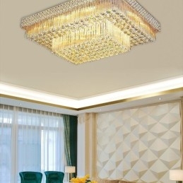 Európsky krištáľový luster Flush Mount Square