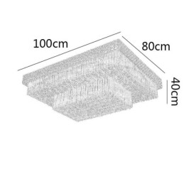 Európsky krištáľový luster Flush Mount Square