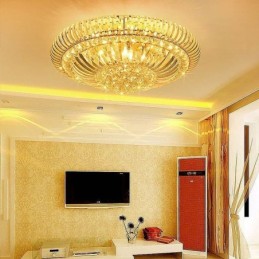 Moderné jednoduché krištáľové okrúhle osvetlenie pod omietku