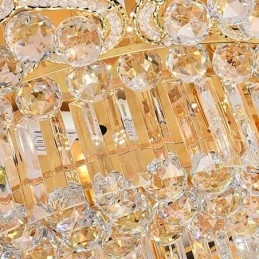 Elegantný zapustený okrúhly krištáľový luster v tvare kvetu