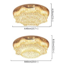 Súčasné zapustené krištáľové stropné svietidlo Luxusné okrúhle osvetlenie
