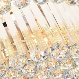 Súčasné zapustené krištáľové stropné svietidlo Luxusné okrúhle osvetlenie