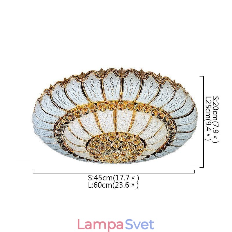 Súčasné jednoduché okrúhle krištáľové stropné svietidlo pod omietku