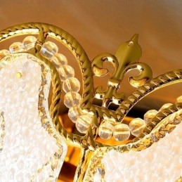 Súčasné jednoduché okrúhle krištáľové stropné svietidlo pod omietku