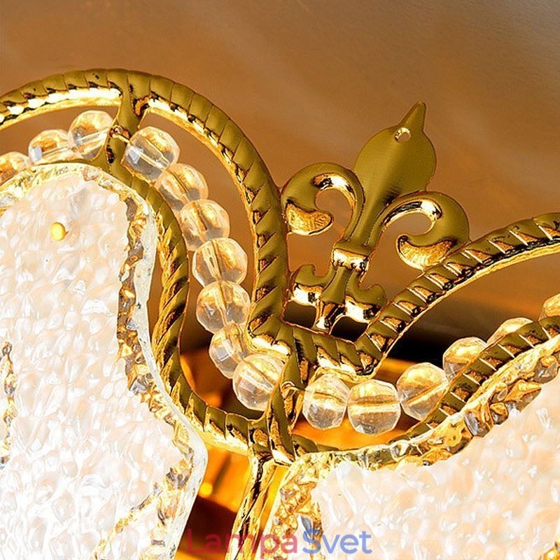 Súčasné jednoduché okrúhle krištáľové stropné svietidlo pod omietku