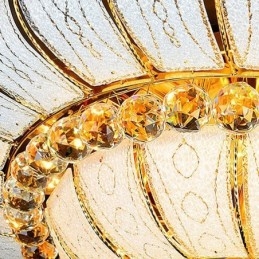 Súčasné jednoduché okrúhle krištáľové stropné svietidlo pod omietku