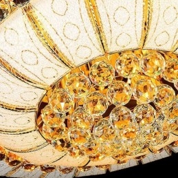 Súčasné jednoduché okrúhle krištáľové stropné svietidlo pod omietku