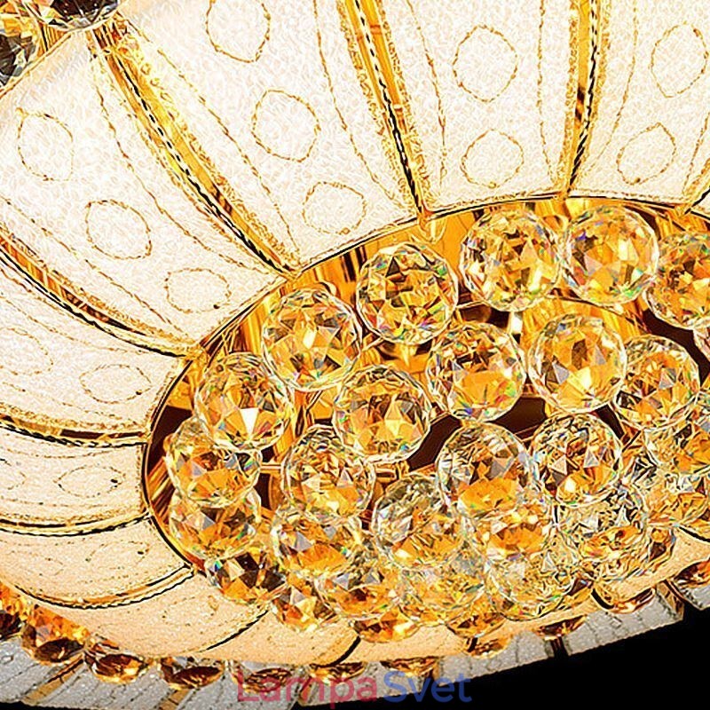 Súčasné jednoduché okrúhle krištáľové stropné svietidlo pod omietku