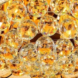 Súčasné jednoduché okrúhle krištáľové stropné svietidlo pod omietku