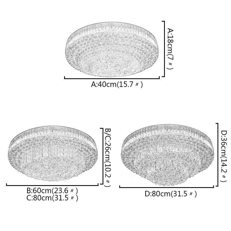 Zapustené krištáľové stropné svietidlo Európske okrúhle osvetlenie